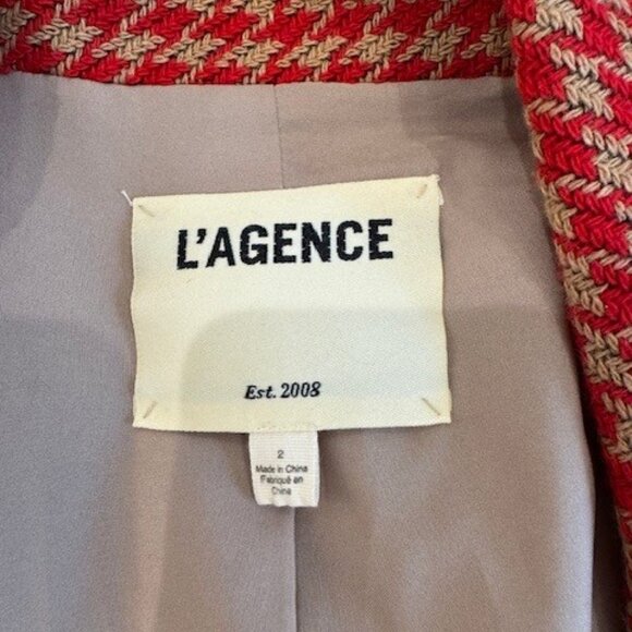 L'Agence Chamberlain Houndstooth Blazer. EUC. No Flaws. Size 2. - Picture 7 of 10